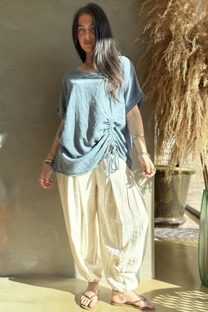 Santa Eulalia Hitch Top Washed Dark Denim